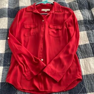 Ann Taylor Loft Size Small red blouse